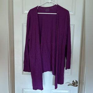 Chico's Ultimate Tee Lightweight Set -Open-Front Coverup & 3/4” Sleeve Top EUC